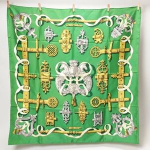 Hermes Ferronnerie Silk Scarf, 90cm 100% Authentic